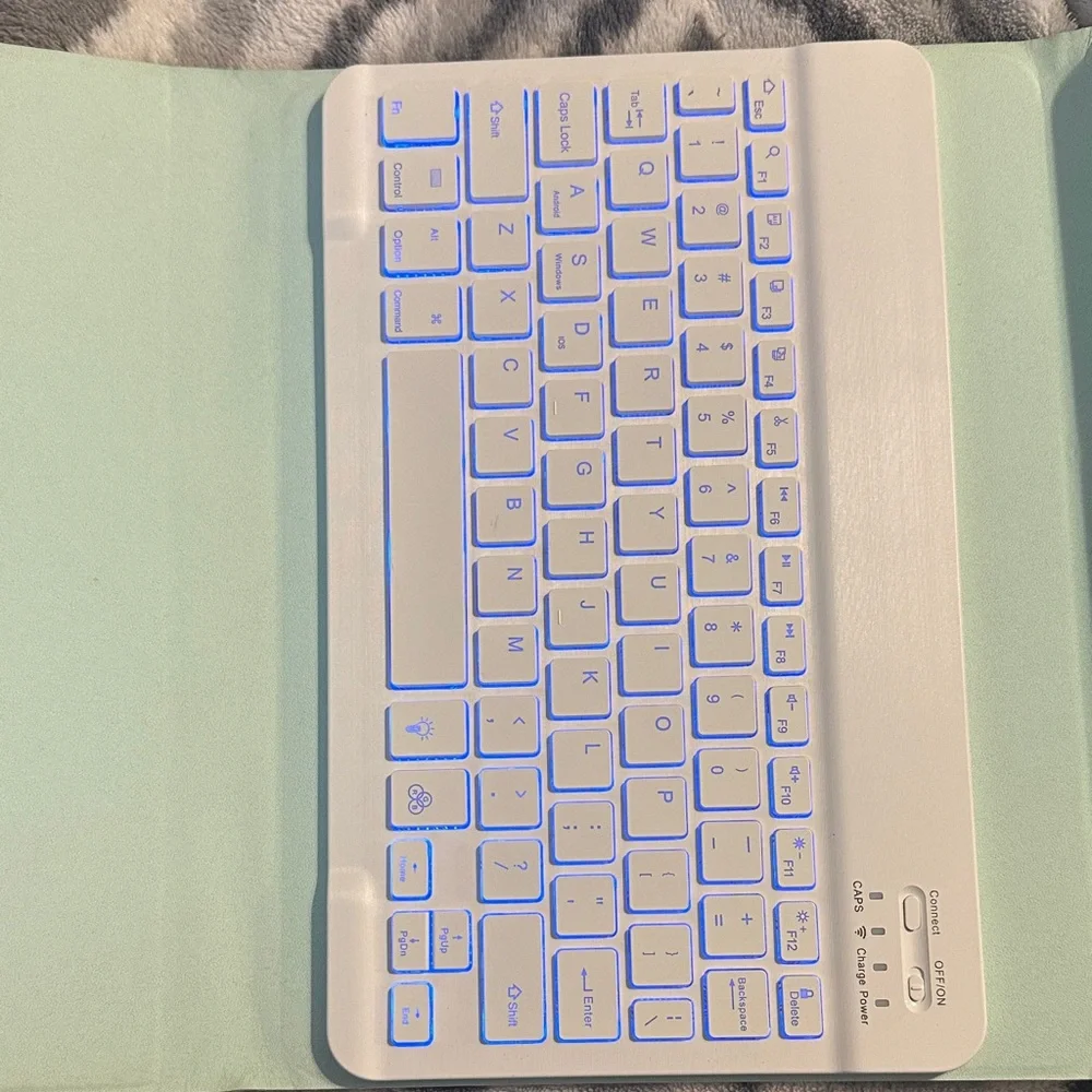 iPad Pro 2nd Gen Mint Green w/ Keyboard Case